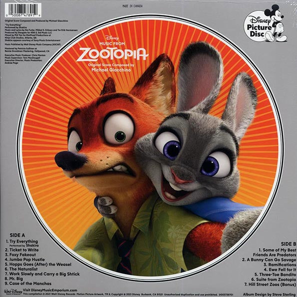 Michael Giacchino - Music From Zootopia: Original Score (picture disc)