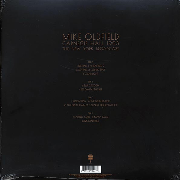 Mike Oldfield - Carnegie Hall 1993: The New York Broadcast (ltd. ed.) (2xLP)