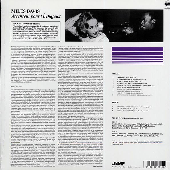 Miles Davis - Ascenseur Pour L'echafaud: Lift To The Scaffold (ltd. ed.) (180g) (remastered)