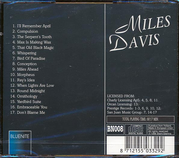 Miles Davis - Cool Jazz Classics CD