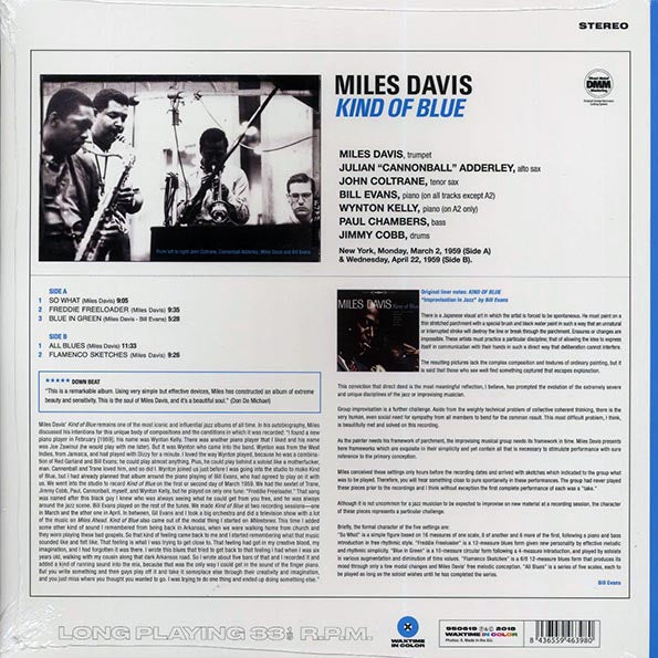 Miles Davis - Kind Of Blue (ltd. ed.) (180g) (blue vinyl)