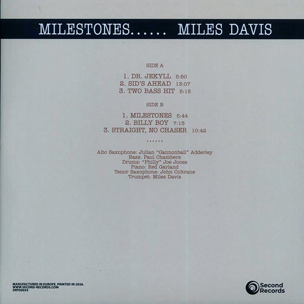 Miles Davis - Milestones (180g) (orange vinyl)