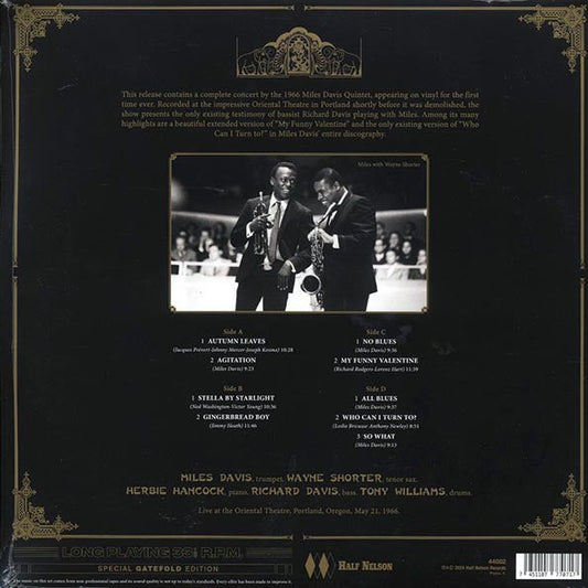 Miles Davis Quintet - Live At The Oriental Theatre 1966 (ltd. ed.) (2xLP) (180g)