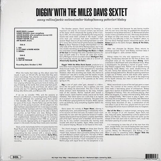 Miles Davis Sextet - Diggin' With Miles Davis Sextet (180g)