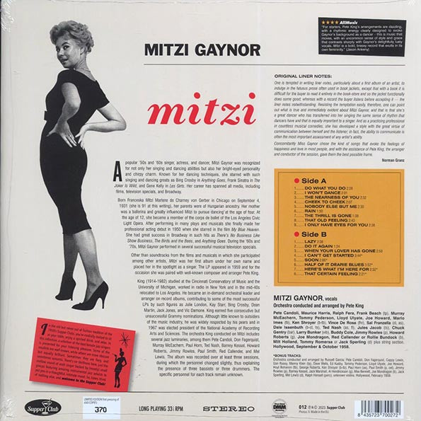 Mitzi Gaynor - Mitzi (+5 bonus tracks) (ltd. ed.) (180g)