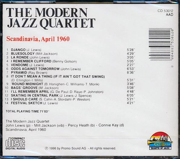Modern Jazz Quartet - In Concert: Scandinavia April 1960