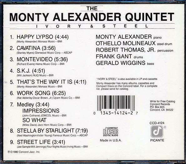 Monty Alexander Quintet - Ivory & Steel
