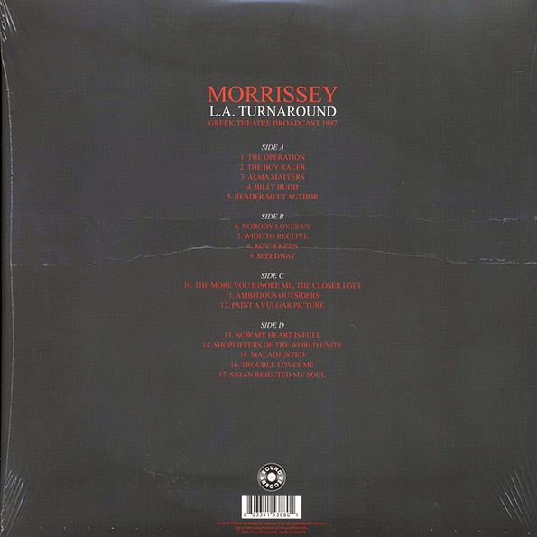 Morrissey - LA Turnaround: Greek Theatre Broadcast 1997 (2xLP)