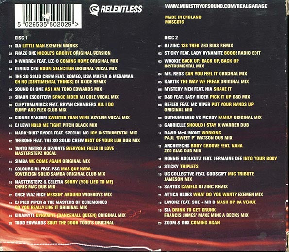 Mr. Reds, So Solid Crew, Genuis Cru, Wookie, Etc. - Real Garage Mixed Live By Masterstepz (40 tracks) (2xCD) (incl. large booklet)