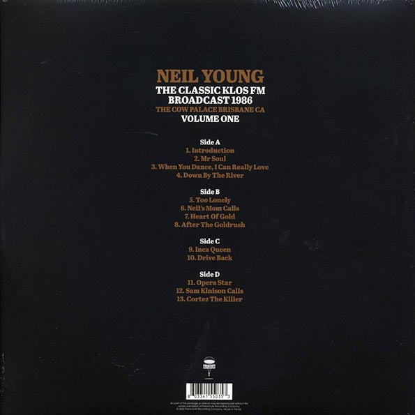 Neil Young - The Classic KLOS FM Broadcast 1986 Volume 1 (2xLP)