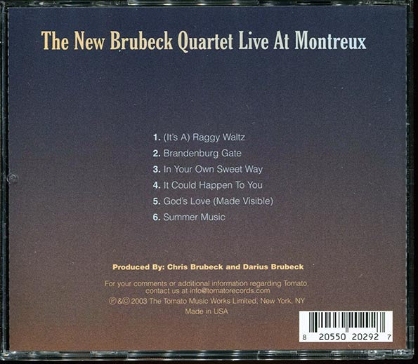 New Brubeck Quartet - Live At Montreux
