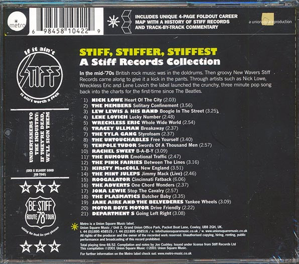 Nick Lowe, Lene Lovich, Rachel Sweet, Etc. - Stiff, Stiffer, Stiffest: A Stiff Records Collection (21 tracks)