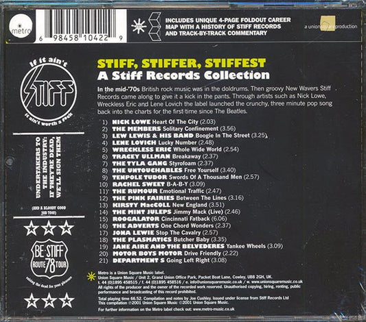 Nick Lowe, Lene Lovich, Rachel Sweet, Etc. - Stiff, Stiffer, Stiffest: A Stiff Records Collection (21 tracks)