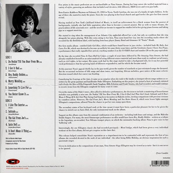 Nina Simone - Sings Ellington! (180g) (remastered) (colored vinyl)