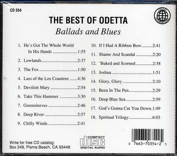 Odetta - The Best Of Odetta: Ballads And Blues