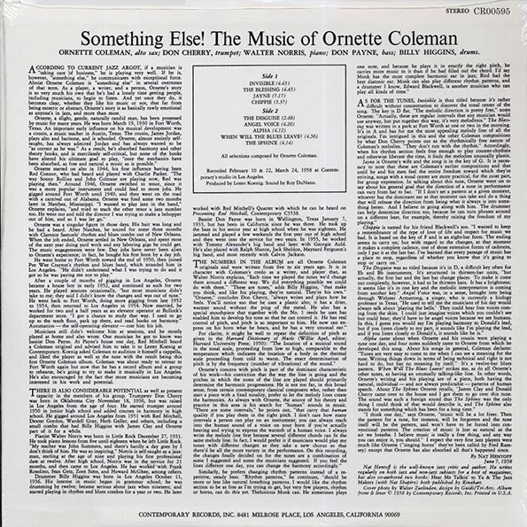 Ornette Coleman - Something Else!!! The Music Of Ornette Coleman (180g)