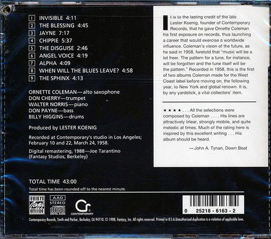 Ornette Coleman - Something Else: The Music Of Ornette Coleman Contemporary S7551 (marked/ltd stock)