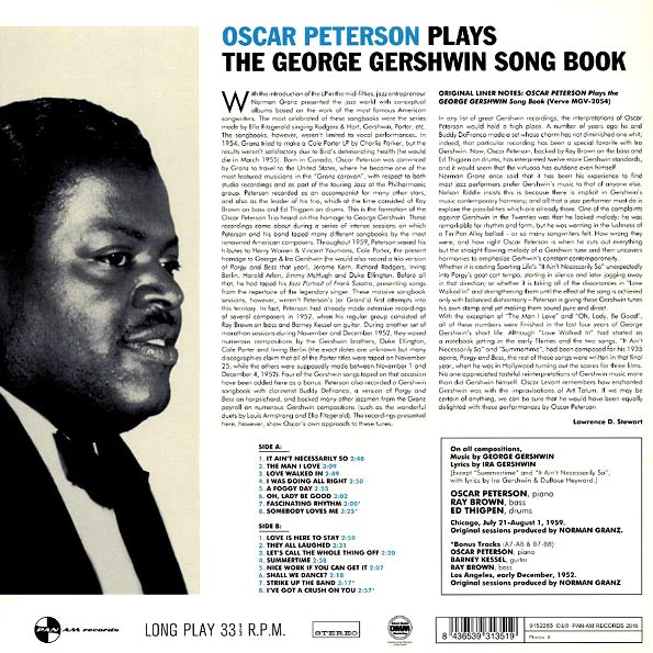 Oscar Peterson - Plays The George Gershwin Song Book (ltd. ed.) (180g)