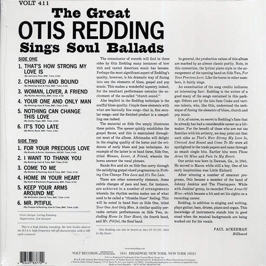 Otis Redding - The Great Otis Redding Sings Soul Ballads (mono) (ltd. ed.) (blue vinyl)
