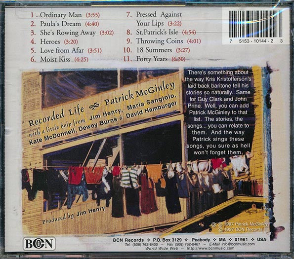 Patrick McGinley - Recorded Life