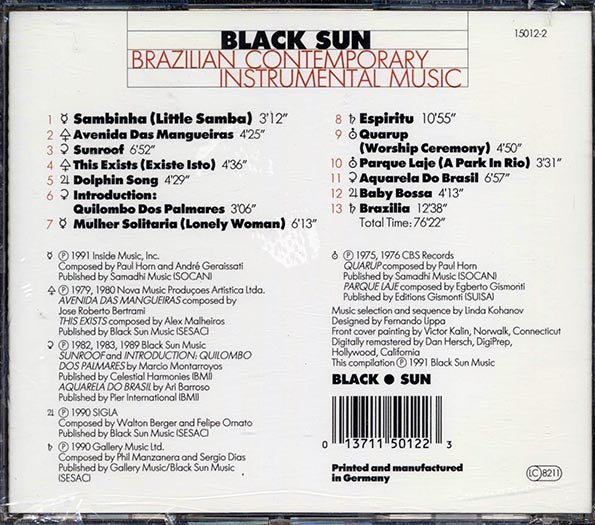 Paul Horn, Azymuth, Marcio Montarroyos, Etc. - Black Sun: Brazilian Contemporary Instrumental Music