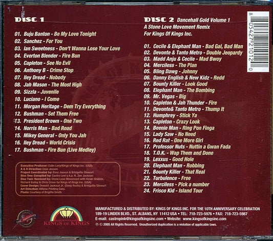 Prezident Brown, Buju Banton, Capleton, Bushman, Beenie Man, Etc. - Dancehall Gold Volume 1 + Stone Love Mix CD (41 tracks) (2xCD)