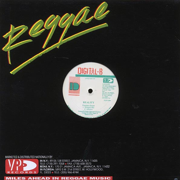 Prezident Brown - Reality (Straght Mix); Version  /  Lt. Stitichie - Oh La La (Club Mix); Dub Mix