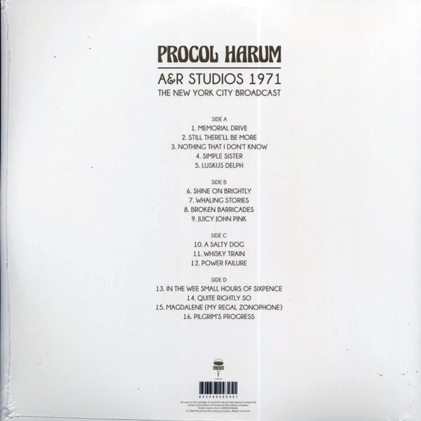 Procol Harum - A&R Studios 1971: The New York City Broadcast (ltd. ed.) (2xLP)