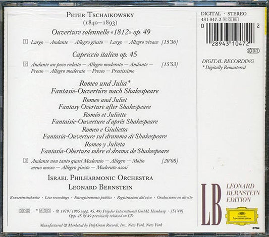 Pyotr Ilyich Tchaikovsky, Leonard Bernstein, Israel Philharmonic Orchestra - Ouverture 1812, Capriccio Italien, Romeo & Julia