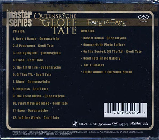 Queensryche, Geoff Tate - Face To Face (CD/DVD dualdisc)