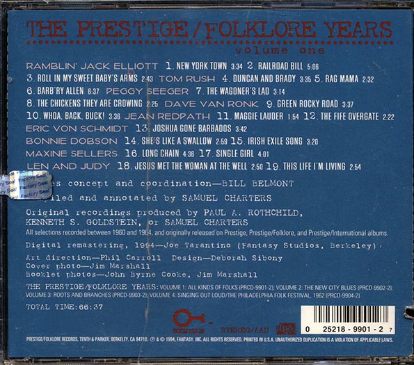 Ramblin' Jack Elliott, Tom Rush, Peggy Seeger, Etc. - The Prestige/Folklore Years Volume 1: All Kinds Of Folks (marked/ltd stock)
