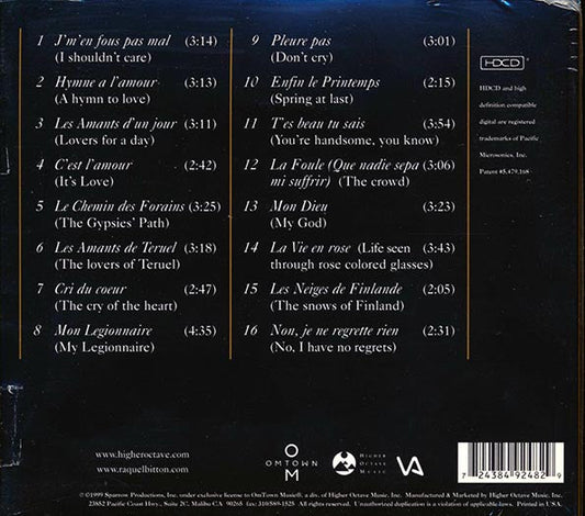 Raquel Bitton - Sings Edith Piaf Volume 1, The Golden Album (marked/ltd stock) (deluxe 3-fold digipak)