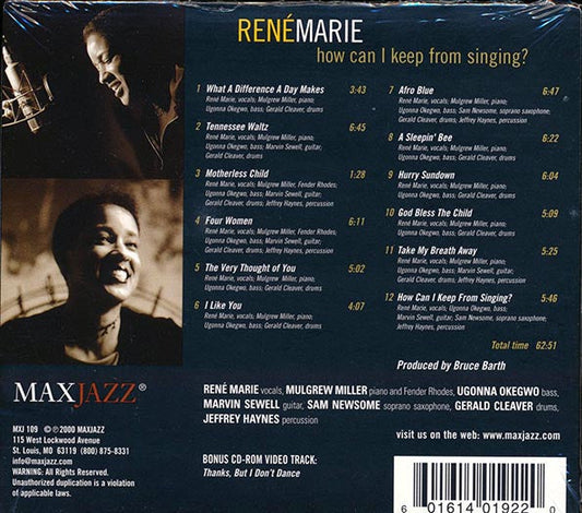 Rene Marie - How Can I Keep From Singing? (deluxe 3-fold digipak)