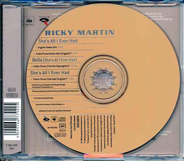 Ricky Martin - She's All I Ever Had CD