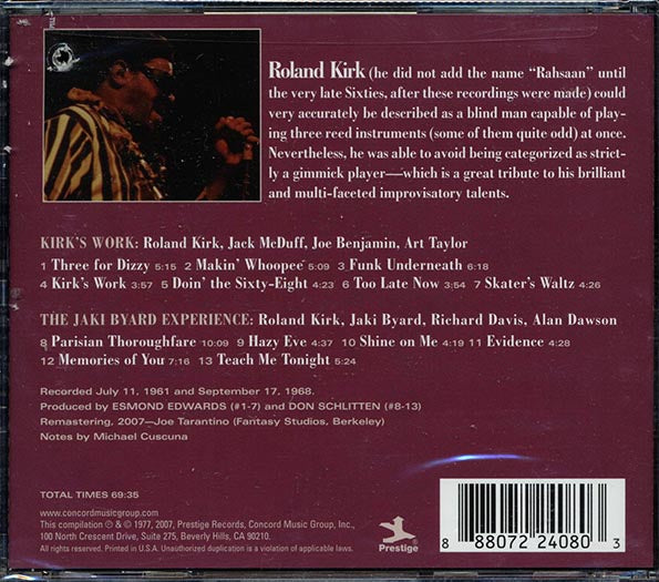 Roland Kirk - Pre-Rahsaan (marked/ltd stock)