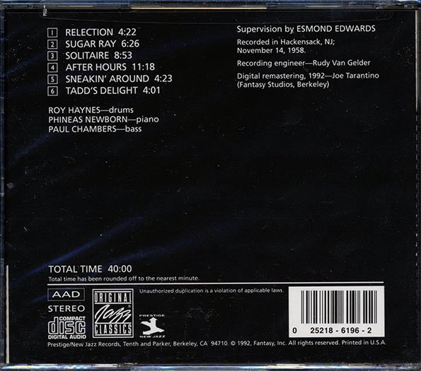 Roy Haynes, Phineas Newborn, Paul Chambers - We Three