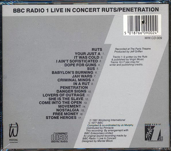 Ruts, Penetration - BBC Radio 1 Live In Concert