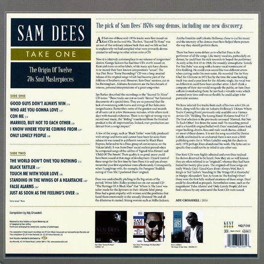 Sam Dees - Take One: The Original Twelve 70s Soul Masterpieces (180g) (colored vinyl)