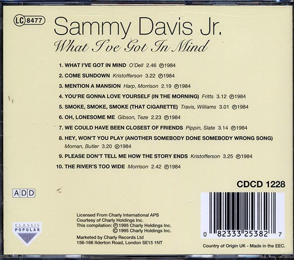 Sammy Davis Jr. - What I've Got In Mind CD