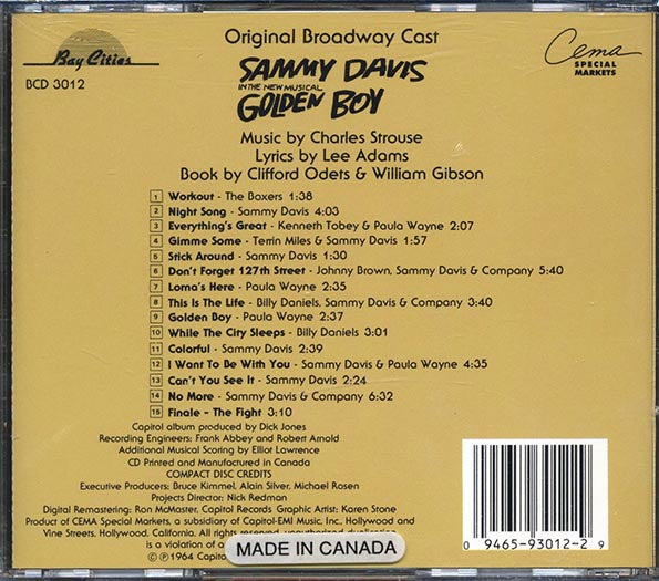 Sammy Davis, Kenneth Tobey, Paula Wayne, Etc. - Golden Boy: Original Broadway Cast