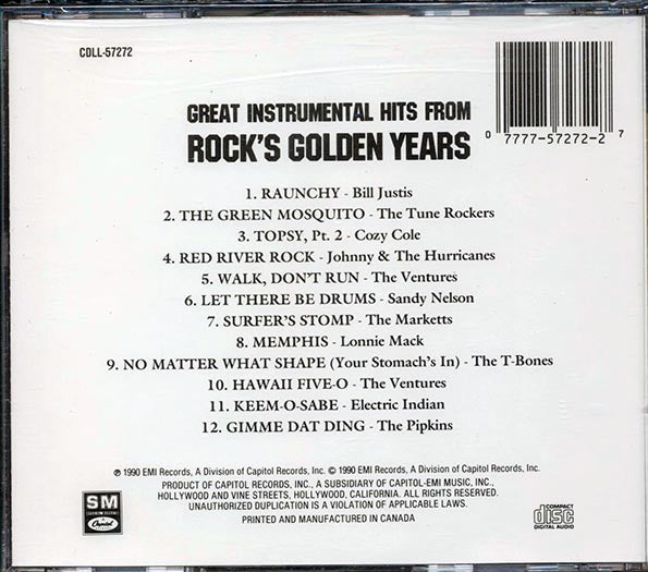 Sandy Nelson, The Ventures, Bill Justis, Etc. - Great Instrumental Hits From Rock's Golden Years