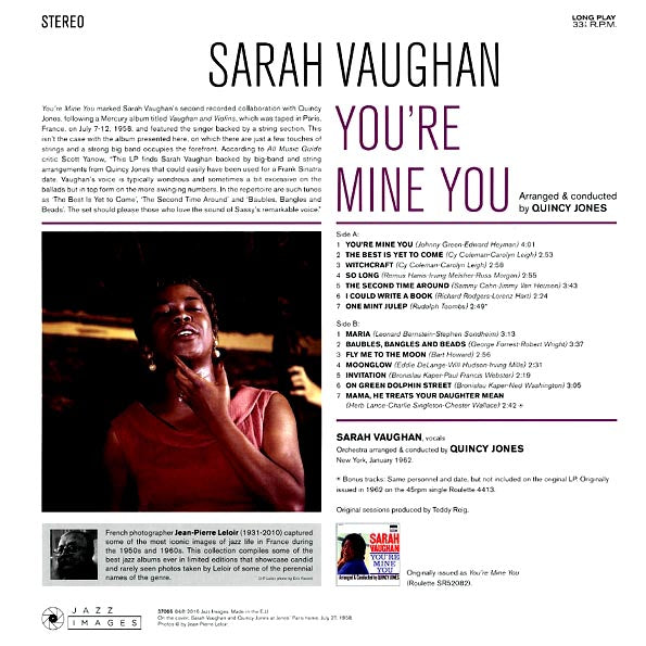 Sarah Vaughan, Quincy Jones - You're Mine You (ltd. ed.) (180g)