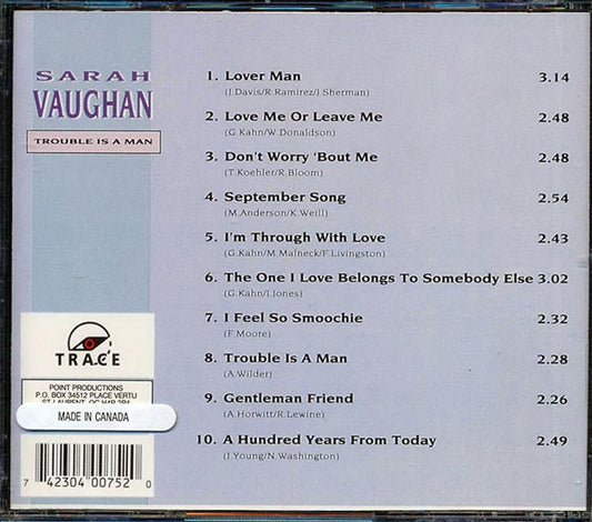 Sarah Vaughan - Trouble Is A Man: The World Of Sarah Vaughan