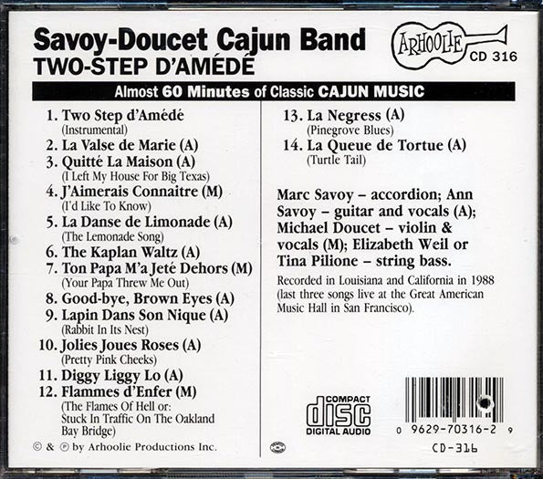 Savoy-Doucet Cajun Band - Two-Step D'Amede
