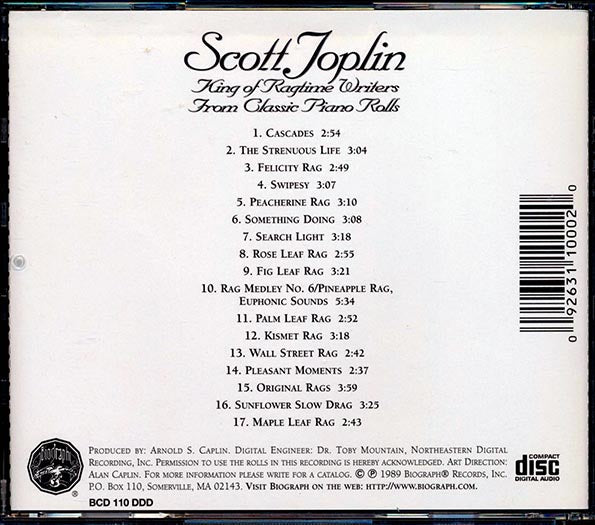 Scott Joplin - King Of Ragtime Writers