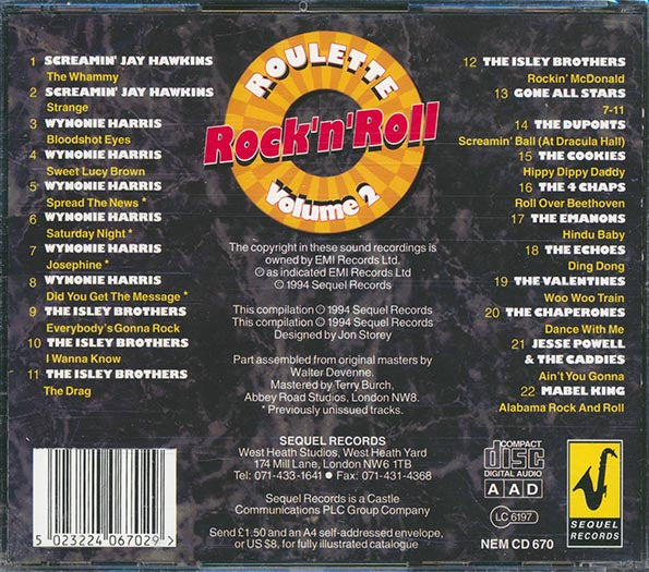 Screamin' Jay Hawkins, Wynonie Harris, The Isley Brothers, Etc. - Roulette Rock & Roll Volume 2