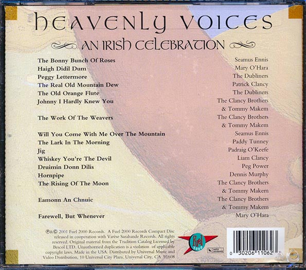 Seamus Ennis, Mary O'Hara, The Dubliners, Etc. - Heavenly Voices: An Irish Celebration (marked/ltd stock)