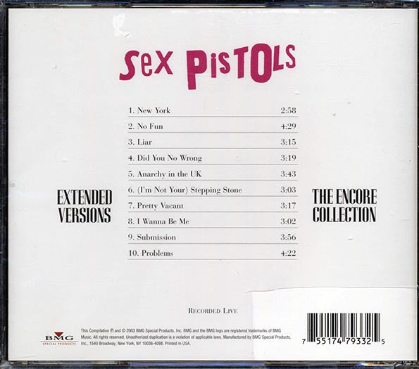 Sex Pistols - Extended Versions: The Encore Collection