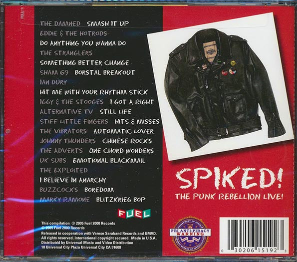 Sham 69, Johnny Thunders, Iggy & The Stooges, UK Subs, Buzzcocks, The Damned, Etc. - Spiked! The Punk Rebellion Live