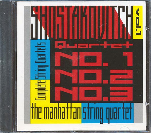 Shostakovitch, Manhattan String Quartet - Complete String Quartets, Vol. 1: Nos. 1, 2, & 3 (incl. large booklet)
